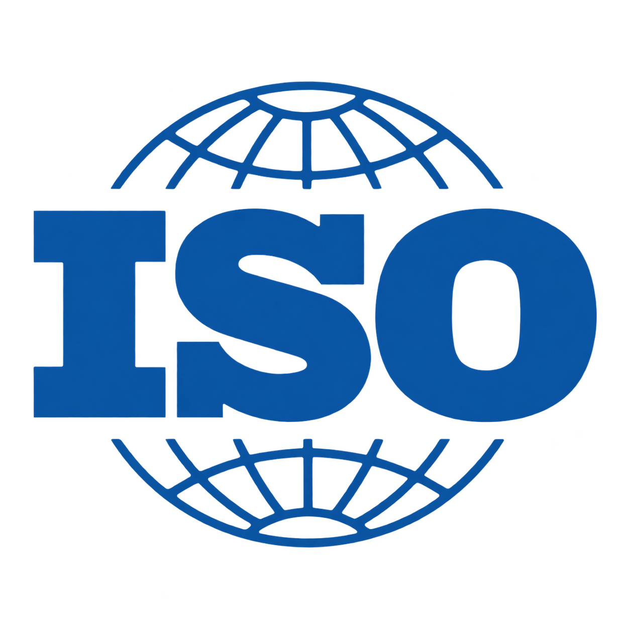 Blue ISO Logo on Transparent Background
